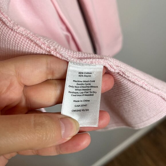 Talbots pastel pink sweater blazer - Picture 4 of 5